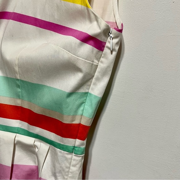 Kate Spade Multi Cape Stripe Shirtdress, Pastel Cotton Dress, Size 4 - Picture 10 of 16